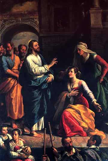 ll Cristo in casa di Marta e Maria è un dipinto olio su tela (310×210 cm) di Fabrizio Santafede del 1612 conservato presso il Pio Monte della Misericordia di Napoli.